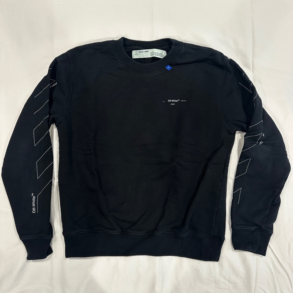Off-White Black Crewneck Sweater